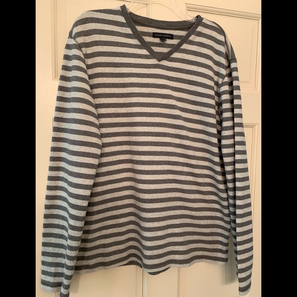 Banana Republic Mens striped heavy weight shirt